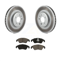 Front Coated Disc Brake Rotors And Ceramic Pads Kit For Audi A4 Quattro Q5 A5 allroad KGC-100430