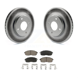 Front Coated Disc Brake Rotors And Ceramic Pads Kit For Nissan Sentra Versa Cube KGC-100432