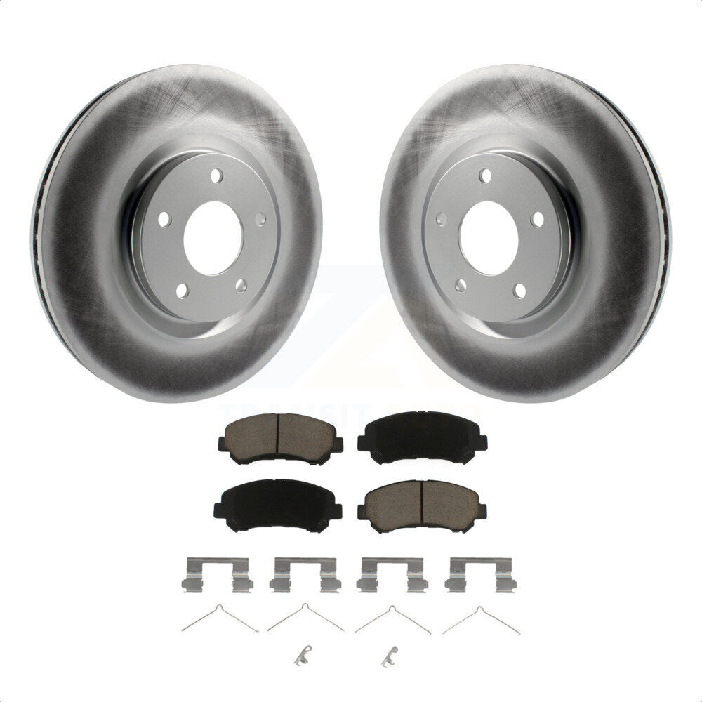 Front Coated Disc Brake Rotors And Ceramic Pads Kit For Nissan Sentra Juke KGC-100434 by Transit Auto