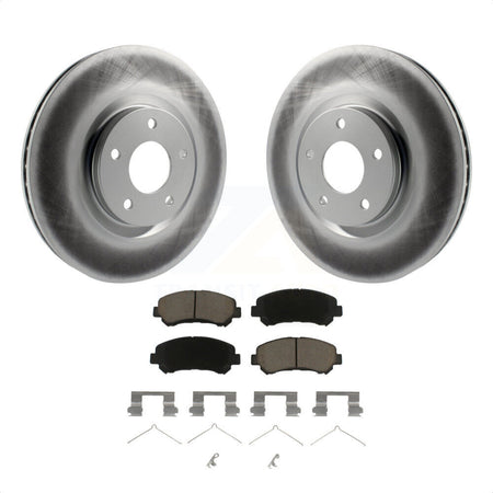 Front Coated Disc Brake Rotors And Ceramic Pads Kit For Nissan Sentra Juke KGC-100434 by Transit Auto