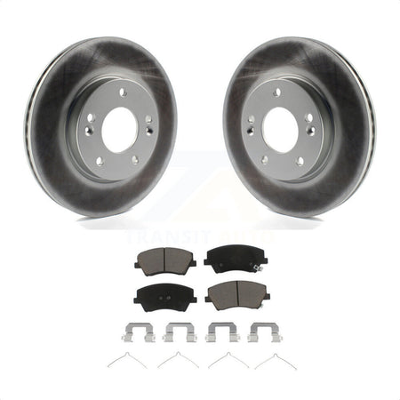 Front Coated Disc Brake Rotors And Ceramic Pads Kit For Hyundai Elantra KGC-100444 by Transit Auto