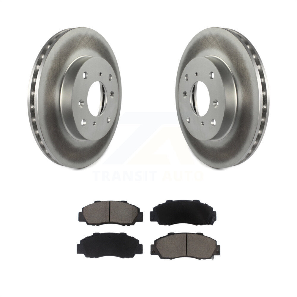 Front Coated Disc Brake Rotors And Ceramic Pads Kit For 1993-1994 Honda Prelude VTEC KGC-100451 by Transit Auto