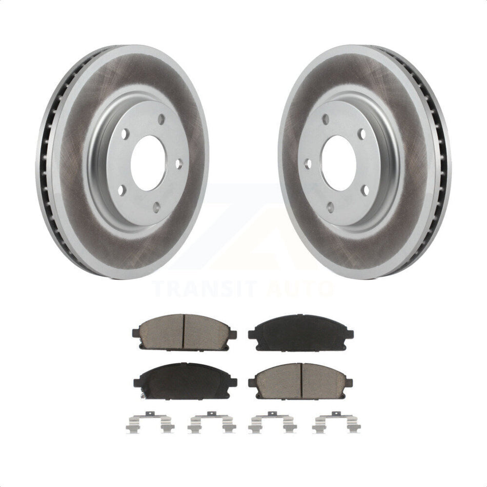 Front Coated Disc Brake Rotors And Ceramic Pads Kit For 2004-2009 Nissan Quest KGC-100457 by Transit Auto