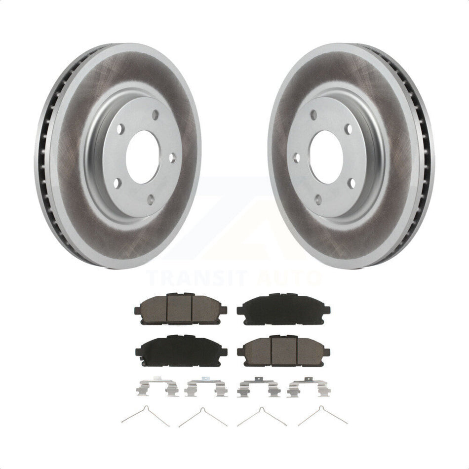 Front Coated Disc Brake Rotors And Ceramic Pads Kit For 2011-2017 Nissan Quest KGC-100460 by Transit Auto