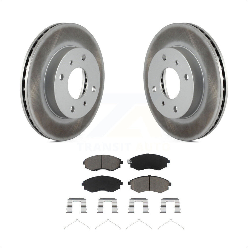 Front Coated Disc Brake Rotors And Ceramic Pads Kit For INFINITI G20 KGC-100473 by Transit Auto