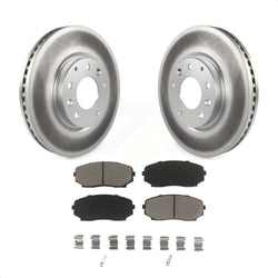 Front Coated Disc Brake Rotors And Ceramic Pads Kit For Ford Edge Mazda CX-7 Lincoln MKX KGC-100486