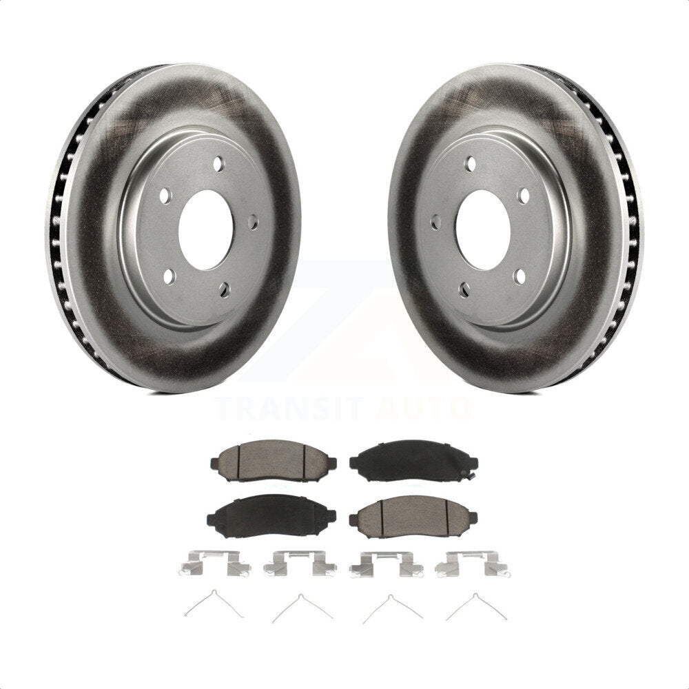 Front Coated Disc Brake Rotors And Ceramic Pads Kit For Nissan NV200 LEAF Chevrolet City Express KGC-100499 by Transit Auto