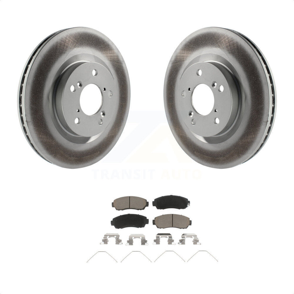 Front Coated Disc Brake Rotors And Ceramic Pads Kit For 2011-2014 Honda Odyssey KGC-100504 by Transit Auto