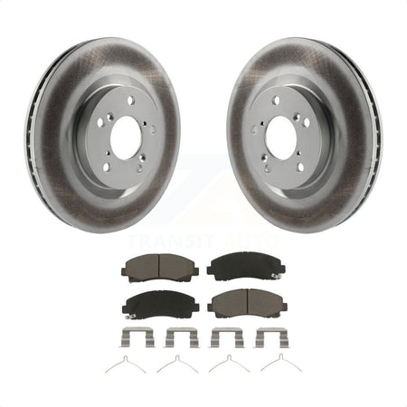 Front Coated Disc Brake Rotors And Ceramic Pads Kit For 2009-2014 Acura TL KGC-100505 by Transit Auto