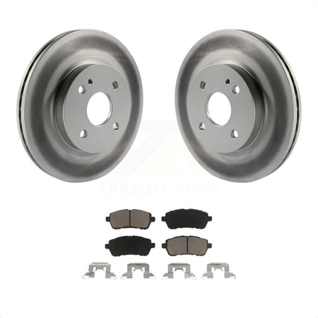 Front Coated Disc Brake Rotors And Ceramic Pads Kit For 2011-2014 Mazda 2 KGC-100506 by Transit Auto