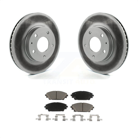 Front Coated Disc Brake Rotors And Ceramic Pads Kit For 2016-2021 Mazda CX-3 FWD KGC-100517 by Transit Auto