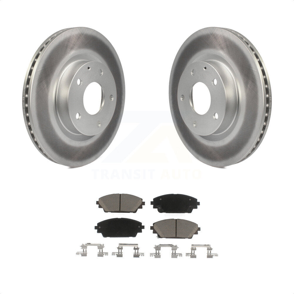 Front Coated Disc Brake Rotors And Ceramic Pads Kit For Mazda 3 CX-3 Sport KGC-100518 by Transit Auto