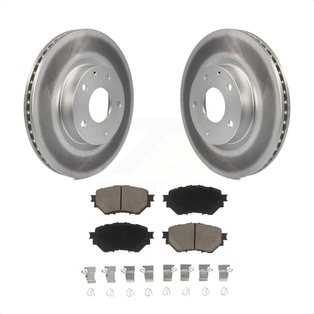 Front Coated Disc Brake Rotors And Ceramic Pads Kit For Mazda 3 Sport Vehicles Manufactured In Mexico 2.5L KGC-100520 by Transit Auto