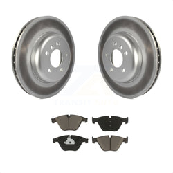 Front Coated Disc Brake Rotors And Ceramic Pads Kit For BMW 535i xDrive 640i Gran Coupe 535d ActiveHybrid 5 KGC-100531