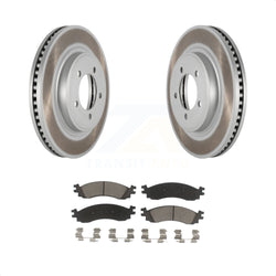 Front Coated Disc Brake Rotors And Ceramic Pads Kit For Ford Explorer Sport Trac Mercury Mountaineer KGC-100548