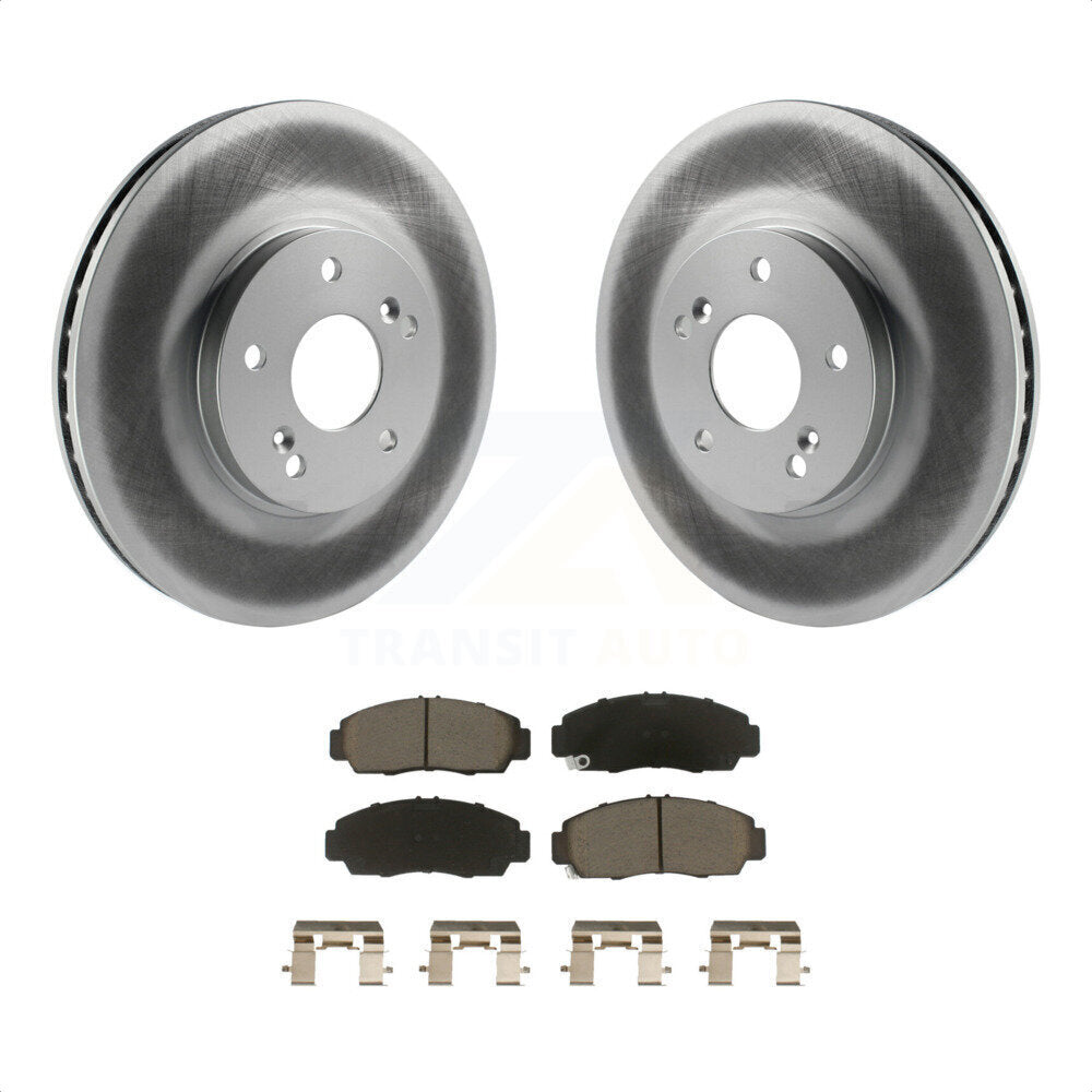 Front Coated Disc Brake Rotors And Ceramic Pads Kit For Honda Accord Acura TL TSX CL KGC-100559 by Transit Auto