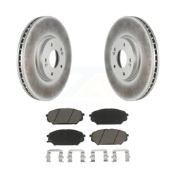 Front Coated Disc Brake Rotors And Ceramic Pads Kit For 2007-2012 Hyundai Veracruz KGC-100584