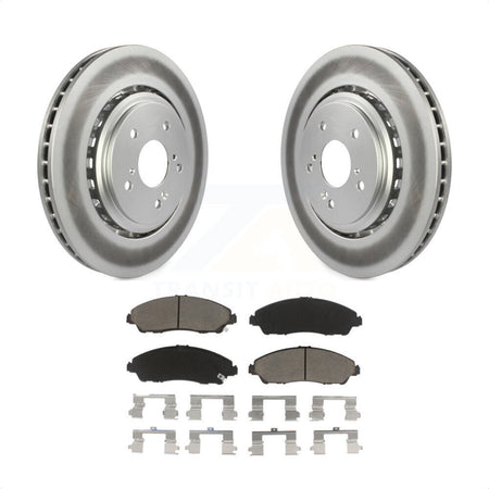 Front Coated Disc Brake Rotors And Ceramic Pads Kit For 2014-2016 Acura MDX KGC-100585 by Transit Auto