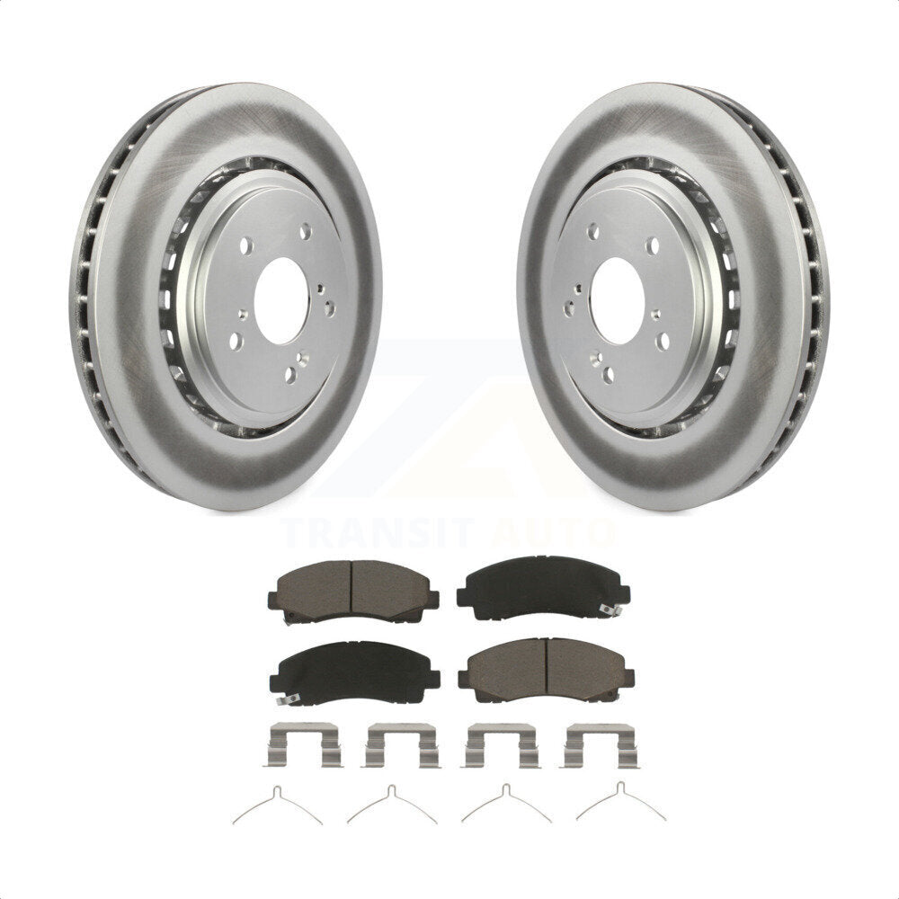 Front Coated Disc Brake Rotors And Ceramic Pads Kit For 2015-2020 Acura TLX KGC-100586 by Transit Auto