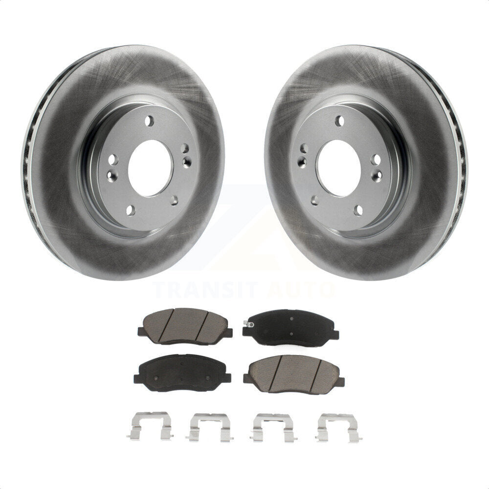 Front Coated Disc Brake Rotors And Ceramic Pads Kit For 2007-2009 Hyundai Santa Fe KGC-100589 by Transit Auto