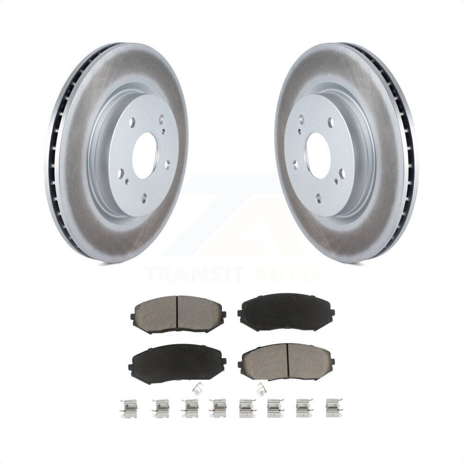 Front Coated Disc Brake Rotors And Ceramic Pads Kit For 2006-2013 Suzuki Grand Vitara KGC-100594 by Transit Auto