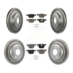 Front Rear Coated Disc Brake Rotors And Ceramic Pads Kit For BMW 330Ci 330i 330xi KGC-100608
