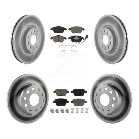 Front Rear Coated Disc Brake Rotors And Ceramic Pads Kit For Volkswagen Beetle GTI KGC-100616 by Transit Auto