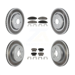 Front Rear Coated Disc Brake Rotors And Ceramic Pads Kit For Dodge Charger With 355mm Diameter Rotor KGC-100639