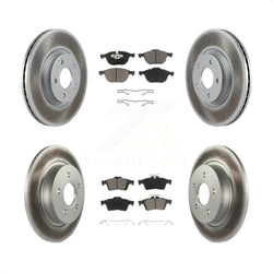 Front Rear Coated Disc Brake Rotors And Ceramic Pads Kit For Volvo S40 C70 C30 V50 KGC-100659