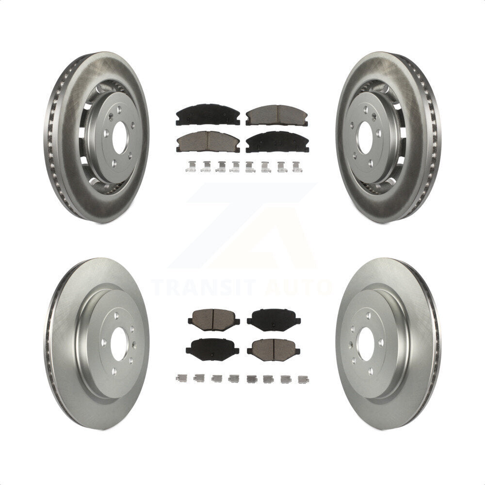 Front Rear Coated Disc Brake Rotors And Ceramic Pads Kit For Ford Explorer Police Interceptor Utility Lincoln MKS Flex Taurus MKT KGC-100694 by Transit Auto