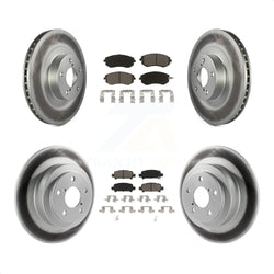 Front Rear Coated Disc Brake Rotors And Ceramic Pads Kit For Subaru Outback Legacy Baja KGC-100714