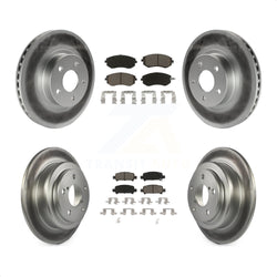 Front Rear Coated Disc Brake Rotors And Ceramic Pads Kit For 2002-2003 Subaru Impreza Outback RS TS KGC-100721