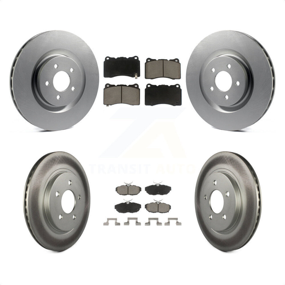 Front Rear Coated Disc Brake Rotors And Ceramic Pads Kit For Ford Mustang KGC-100753 by Transit Auto