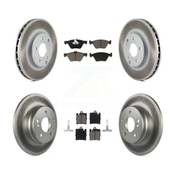 Front Rear Coated Disc Brake Rotors And Ceramic Pads Kit For Mercedes-Benz E320 CLK320 E430 CLK430 KGC-100812