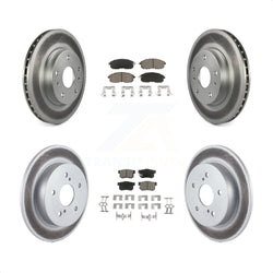 Front Rear Coated Disc Brake Rotors And Ceramic Pads Kit For Suzuki SX4 Crossover KGC-100849