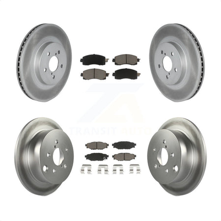 Front Rear Coated Disc Brake Rotors And Ceramic Pads Kit For Subaru Crosstrek Impreza KGC-100906 by Transit Auto