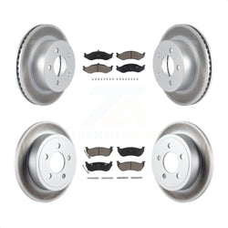 Front Rear Coated Disc Brake Rotors And Ceramic Pads Kit For Jeep Wrangler TJ rear brakes KGC-100932