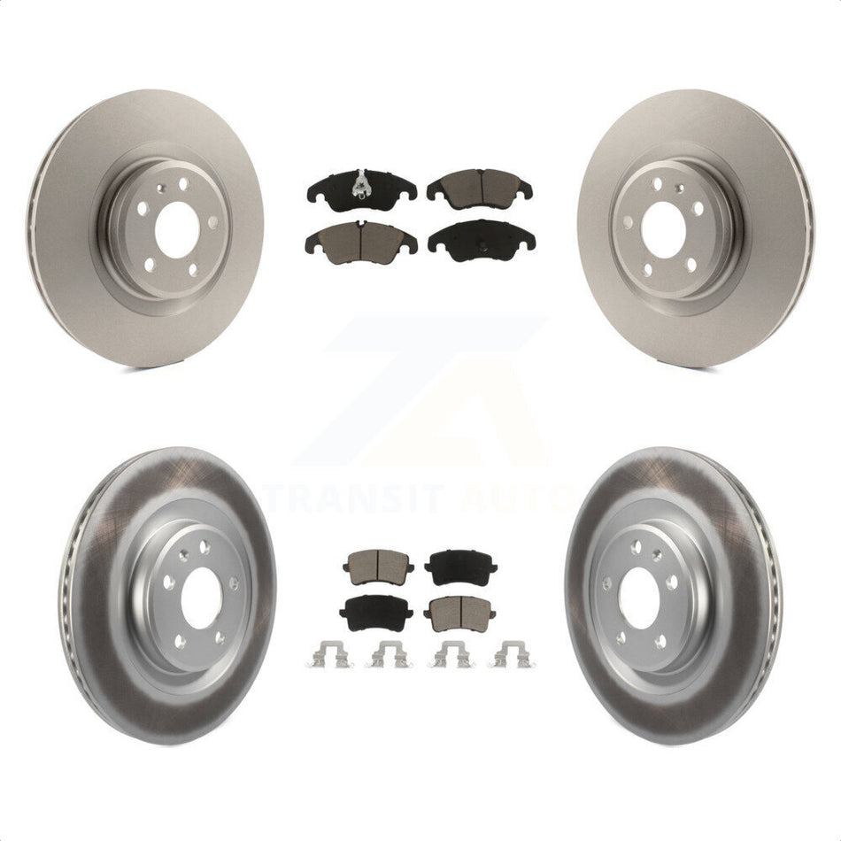 Front Rear Coated Disc Brake Rotors And Ceramic Pads Kit For Audi Q5 S5 KGC-100957 by Transit Auto