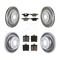 Front Rear Coated Disc Brake Rotors And Ceramic Pads Kit For Chrysler Crossfire Mercedes-Benz SLK320 KGC-100969