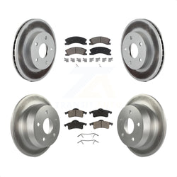 Front Rear Coated Disc Brake Rotors And Ceramic Pads Kit For Jeep Grand Cherokee KGC-100985