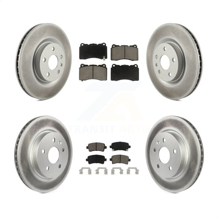 Front Rear Coated Disc Brake Rotors And Ceramic Pads Kit For Cadillac XTS KGC-101003 by Transit Auto