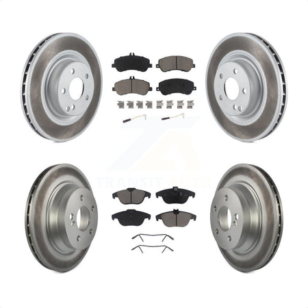 Front Rear Coated Disc Brake Rotors And Ceramic Pads Kit For Mercedes-Benz GLK350 GLK250 KGC-101012 by Transit Auto