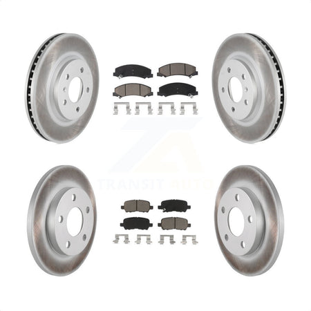 Front Rear Coated Disc Brake Rotors And Ceramic Pads Kit For Chevrolet Impala Limited KGC-101023 by Transit Auto