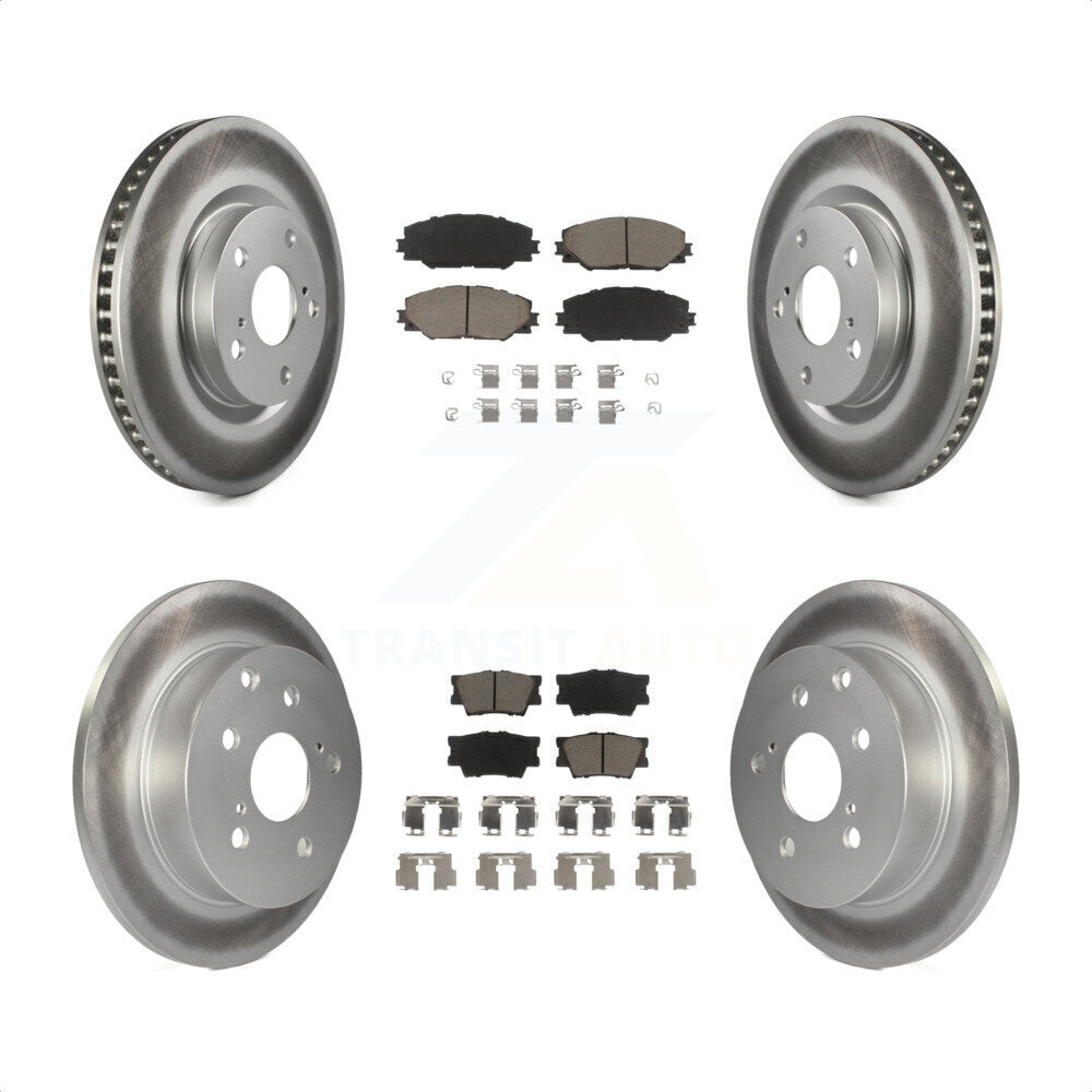 Front Rear Coated Disc Brake Rotors And Ceramic Pads Kit For Toyota RAV4 KGC-101029 by Transit Auto