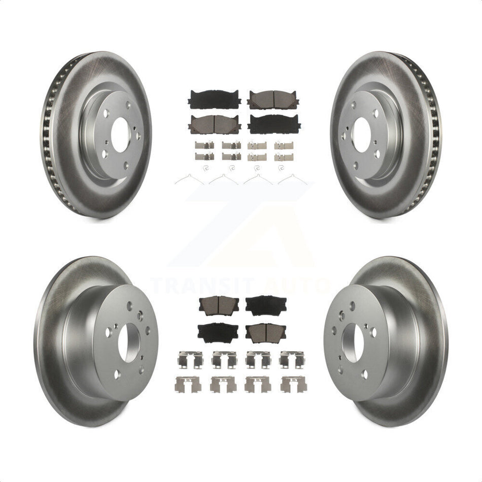 Front Rear Coated Disc Brake Rotors And Ceramic Pads Kit For Toyota Camry Lexus ES350 Avalon ES300h KGC-101031 by Transit Auto