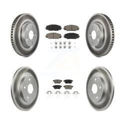 Front Rear Coated Disc Brake Rotors And Ceramic Pads Kit For Toyota Matrix Pontiac Vibe Corolla iM Scion KGC-101034
