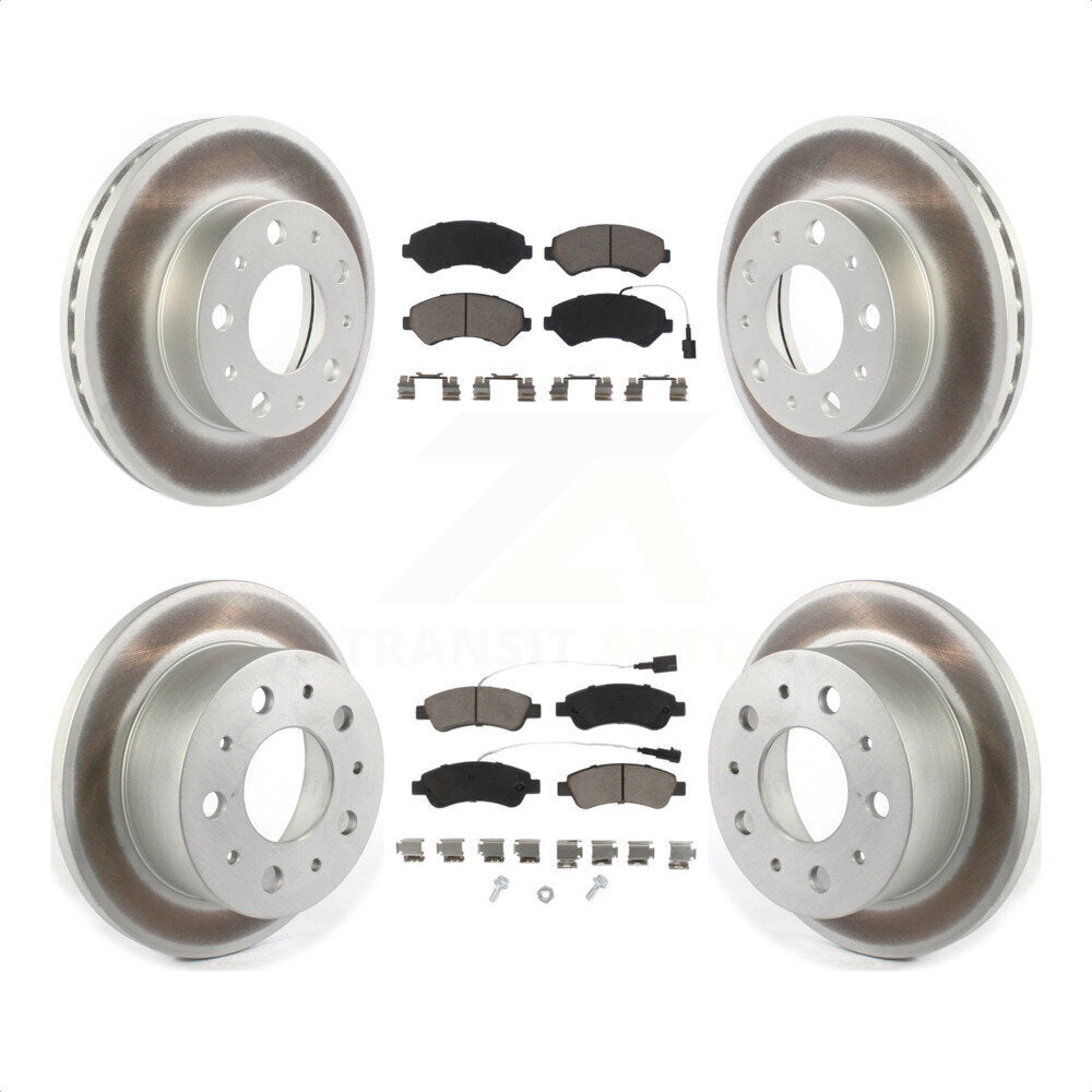 Front Rear Coated Disc Brake Rotors And Ceramic Pads Kit For Ram ProMaster 1500 2500 3500 KGC-101038 by Transit Auto