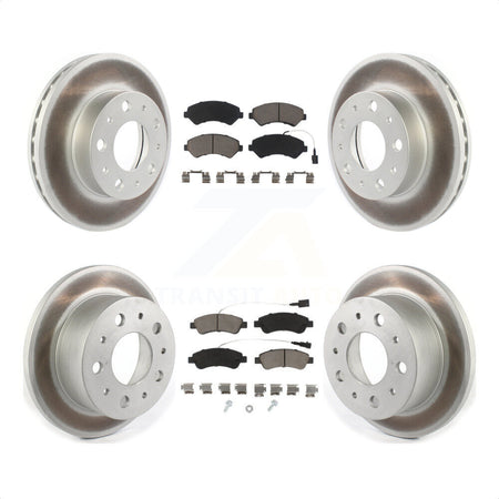 Front Rear Coated Disc Brake Rotors And Ceramic Pads Kit For Ram ProMaster 1500 2500 3500 KGC-101038 by Transit Auto