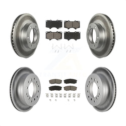Front Rear Coated Disc Brake Rotors And Ceramic Pads Kit For Toyota 4Runner FJ Cruiser KGC-101042