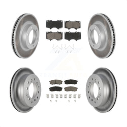 Front Rear Coated Disc Brake Rotors And Ceramic Pads Kit For Toyota 4Runner Lexus GX470 KGC-101043